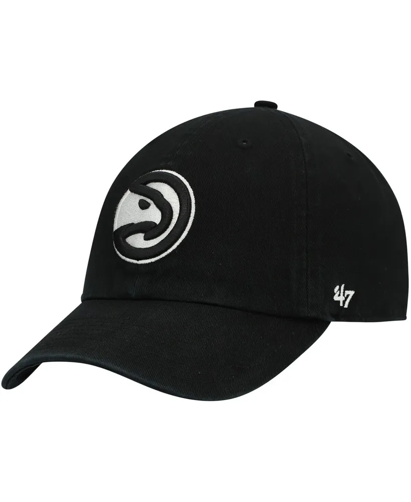 Men's Black Atlanta Hawks Team Clean Up Adjustable Hat