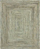 Bayshore Home Roari Jute Braids Crossed 8' x 10' Area Rug