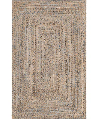 Bayshore Home Roari Jute Braids Crossed 5' x 8' Area Rug