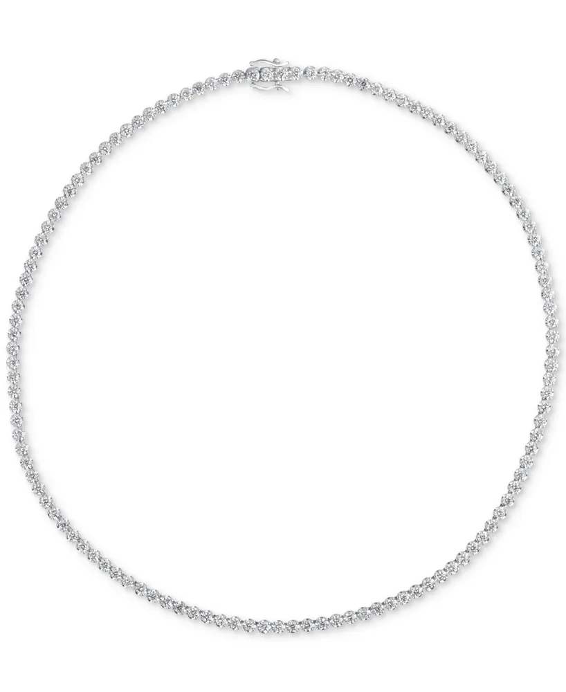Diamond All-Around 17" Collar Tennis Necklace (8 ct. t.w.) in 14k White Gold