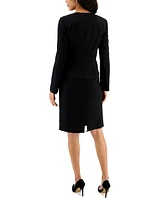 Tahari Asl Zipper Jacket Skirt Suit