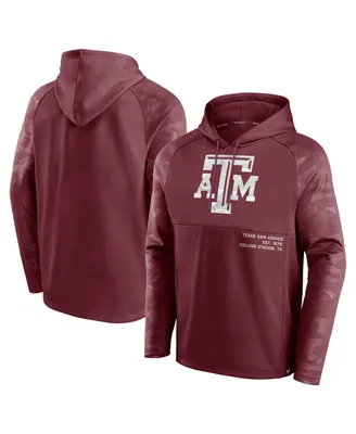 Men's Fanatics Maroon Texas A&M Aggies Defender Raglan Pullover Hoodie