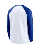 Men's Nike White, Royal Dallas Cowboys Fan Gear Throwback Go Helmet Sweatshirt