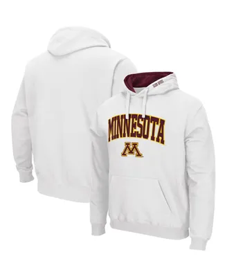 Men's Colosseum White Minnesota Golden Gophers Arch and Logo 3.0 Pullover Hoodie
