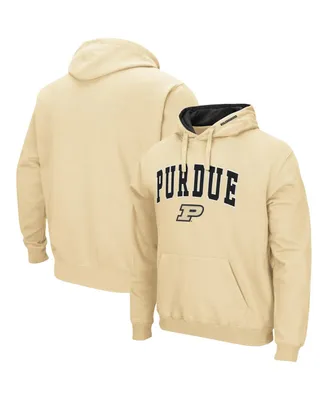 Men's Colosseum Gold Purdue Boilermakers Arch and Logo 3.0 Pullover Hoodie