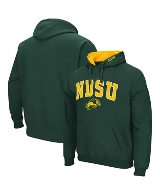Men's Colosseum Green Ndsu Bison Arch and Logo Pullover Hoodie