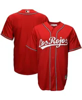 Men's Majestic Scarlet Cincinnati Reds Alternate Los Rojos Cool Base Jersey