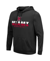 Men's Colosseum Black Miami University RedHawks Lantern Pullover Hoodie