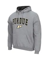 Men's Colosseum Heathered Gray Purdue Boilermakers Arch and Logo 3.0 Pullover Hoodie