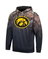 Men's Colosseum Black Iowa Hawkeyes Mossy Oak Pullover Hoodie