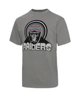 Men's Junk Food Graphite Las Vegas Raiders Wonderland Infinity Vibe T-shirt