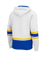 Men's Colosseum White Pitt Panthers Lace Up 3.0 Pullover Hoodie