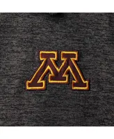 Men's Colosseum Heathered Black Minnesota Golden Gophers Big and Tall Down Swing Polo Shirt