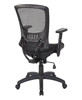 Mesh Screen Seat and Back Manager's Chair with Height Adjustable Arms