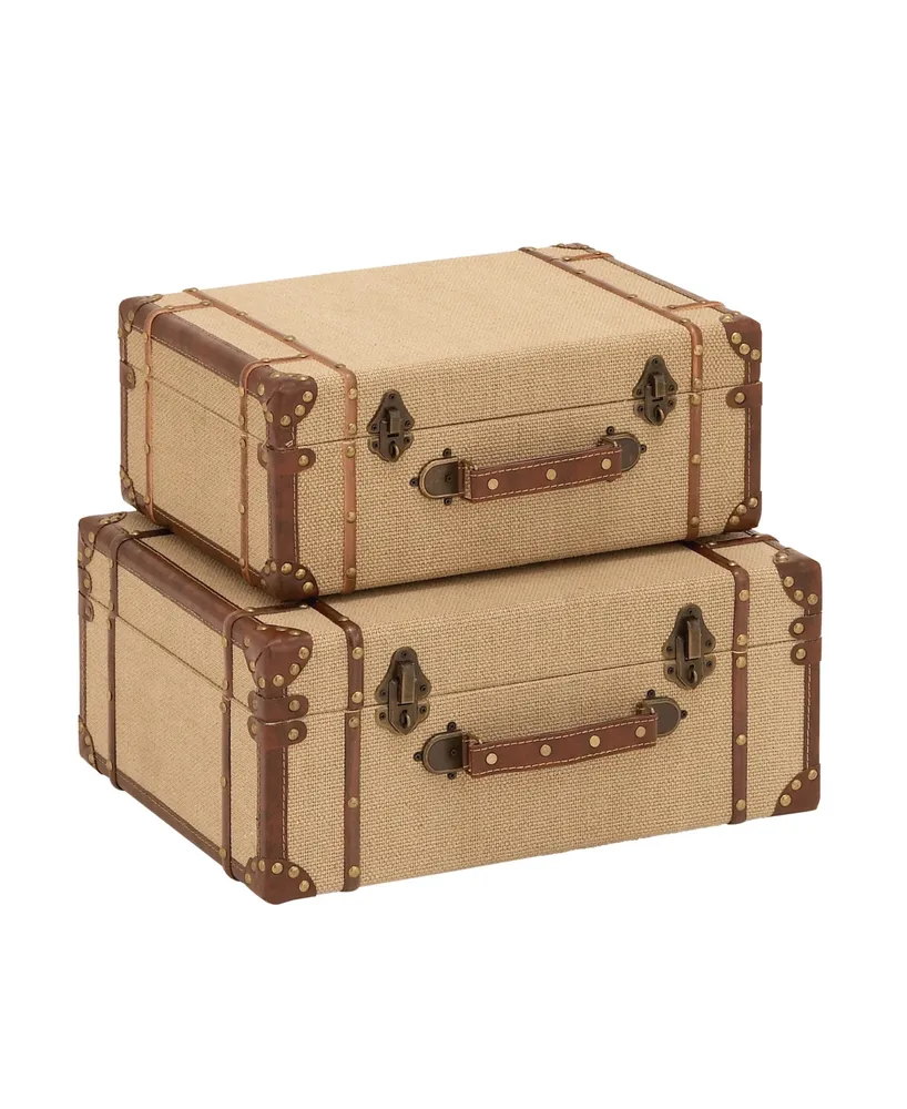 Wood Retro Trunk, Set of 2