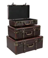 Leather Retro Trunk, Set of 3