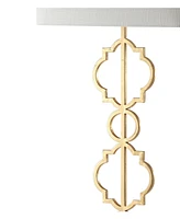 Selina Iron Ogee Trellis Modern Led Floor Lamp - Gold