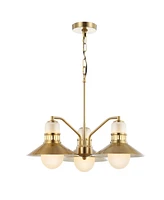 Colin 3-Light Adjustable Retro Hurricane Led Chandelier