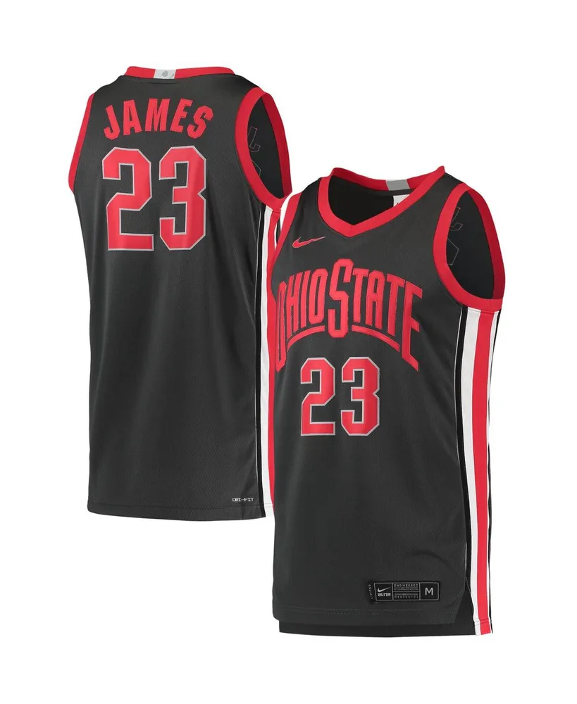 Men's LeBron James Charcoal Ohio State Buckeyes Limited Basketball Jersey