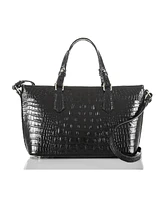 Brahmin Mini Asher Melbourne Embossed Leather Satchel