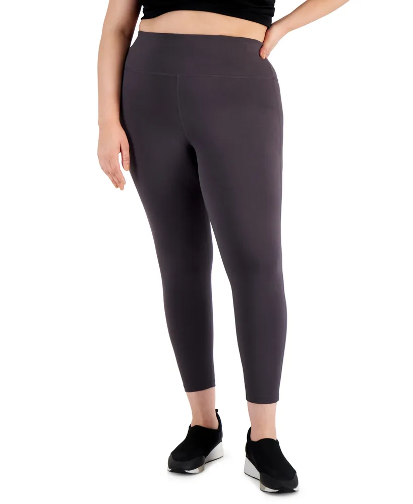 High-Waisted PowerSoft 7/8 Mixed-Fabric Leggings for Women