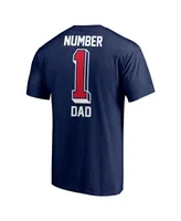 Men's Fanatics Navy New England Patriots #1 Dad Logo T-shirt