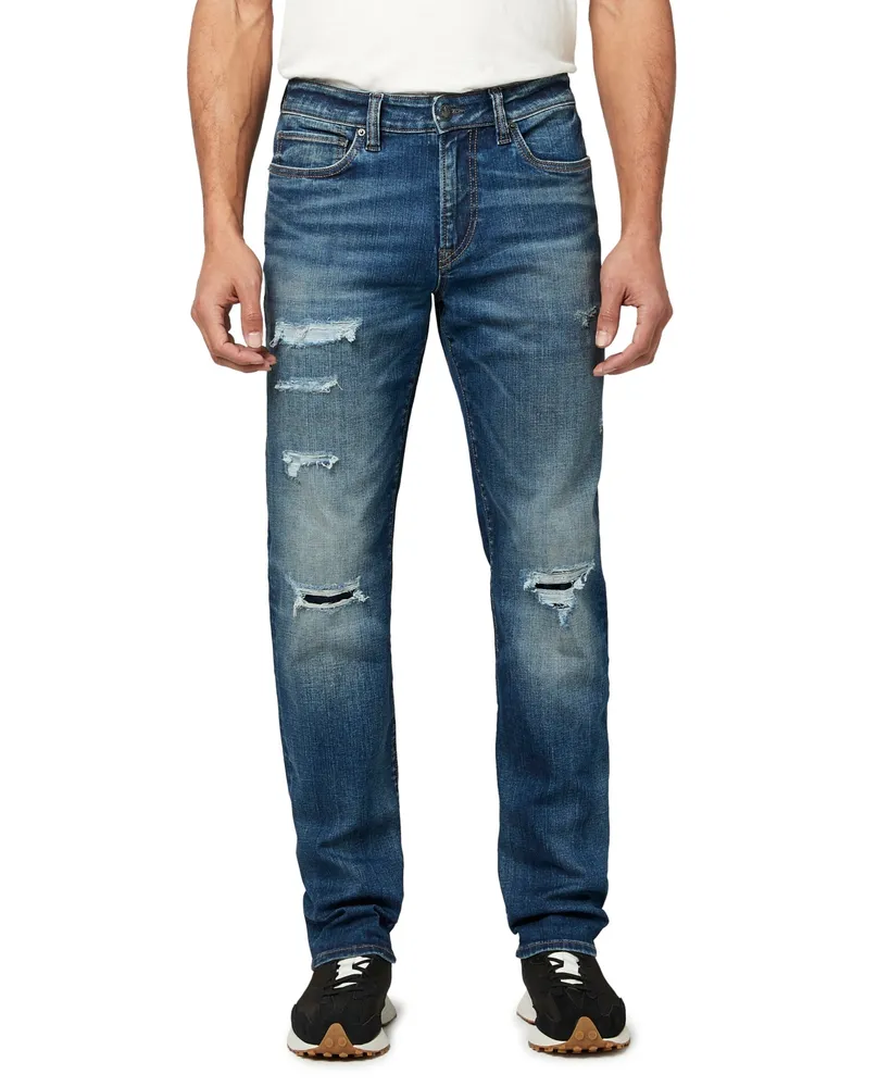 Buffalo David Bitton Men's Repaired Relaxed Tapered Ben Jeans