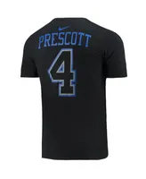 Men's Nike Dak Prescott Black Dallas Cowboys Name and Number T-shirt