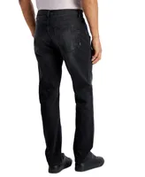 Alfani Men's Sam Black-Wash Straight-Fit Stretch Jeans, Created for Macy's