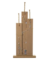Glitzhome Lighted Wooden Patriotic Firecracker Porch Decor, 36.25"