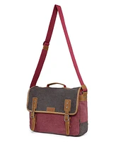 Tsd Brand Mountain Wood Canvas Messenger Bag