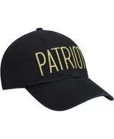 Women's '47 Black New England Patriots Shimmer Text Clean Up Adjustable Hat