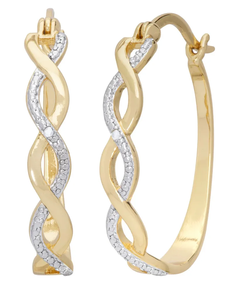 Diamond Infinity Hoop Earrings