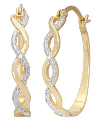 Diamond Accent Infinity Hoop Earrings