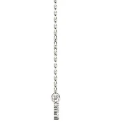 Moissanite Fixed Cross Necklace (1/5 Carat Total Weight Certified Diamond Equivalent) in 14K White Gold