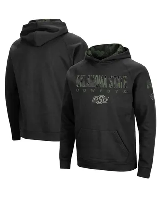 Men's Colosseum Black Oklahoma State Cowboys Big and Tall Oht Military-Inspired Appreciation Raglan Pullover Hoodie