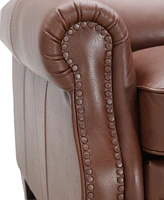 Closeout! Marick 93" Leather Roll Arm Sofa, Created for Macy's