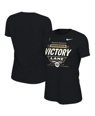 Women's Nike Black Georgia Bulldogs College Football Playoff 2021 National Champions Locker Room Victory Lane T-shirt