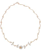 Macy's Women's Diamond Accent Rose Necklace - Rose