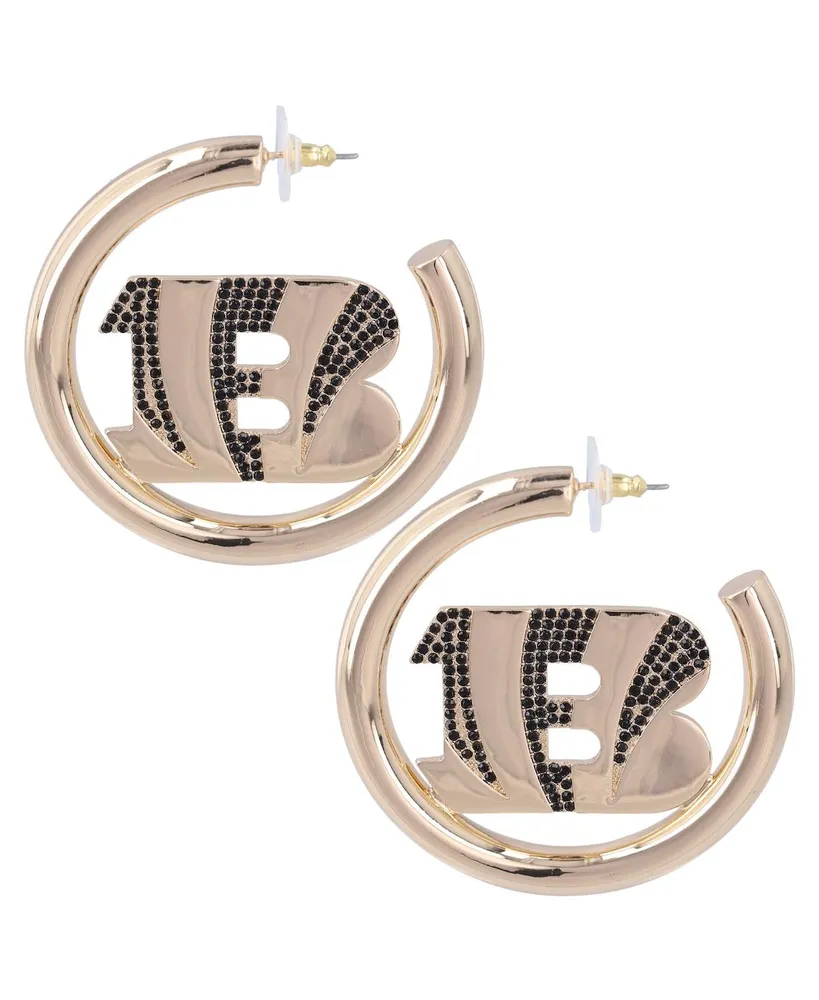 Women's Gold Cincinnati Bengals Team Hoop Earrings