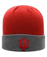 Men's Top of the World Crimson, Gray Indiana Hoosiers Core 2-Tone Cuffed Knit Hat