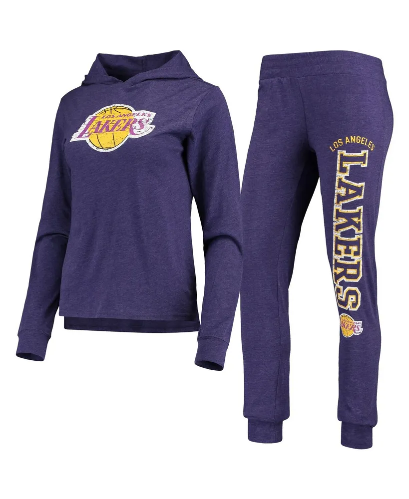 Women's Concepts Sport Purple Los Angeles Lakers Hoodie and Pants Sleep Set