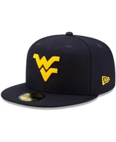 Men's New Era Navy West Virginia Mountaineers Basic 59FIFTY Team Fitted Hat