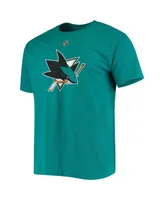 Men's Fanatics Marc-Edouard Vlasic Teal San Jose Sharks Player Name and Number T-shirt