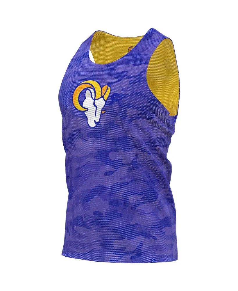 Men's Foco Royal and Gold Los Angeles Rams Reversible Mesh Tank Top