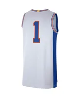 Men's Jordan #1 White Florida Gators Retro Limited Jersey