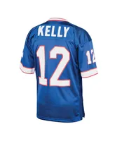 Men's Mitchell & Ness Jim Kelly Royal Buffalo Bills 1994 Authentic Throwback Retired Player Jersey