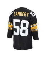 Men's Mitchell & Ness Jack Lambert Black Pittsburgh Steelers 1975 Authentic Retired Player Jersey