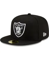 Men's New Era Black Las Vegas Raiders 2001 Pro Bowl Patch Up 59FIFTY Fitted Hat