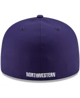 Men's New Era Purple Northwestern Wildcats Primary Team Logo Basic 59FIFTY Fitted Hat